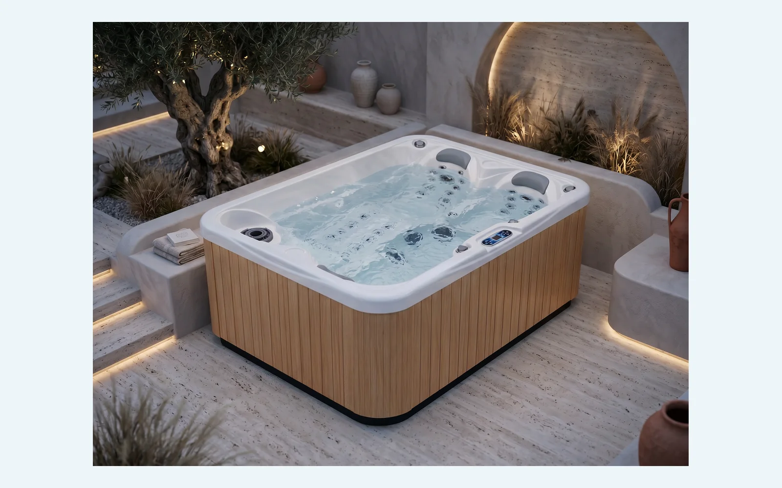 Detalje af Plug and Play Spa-serien
