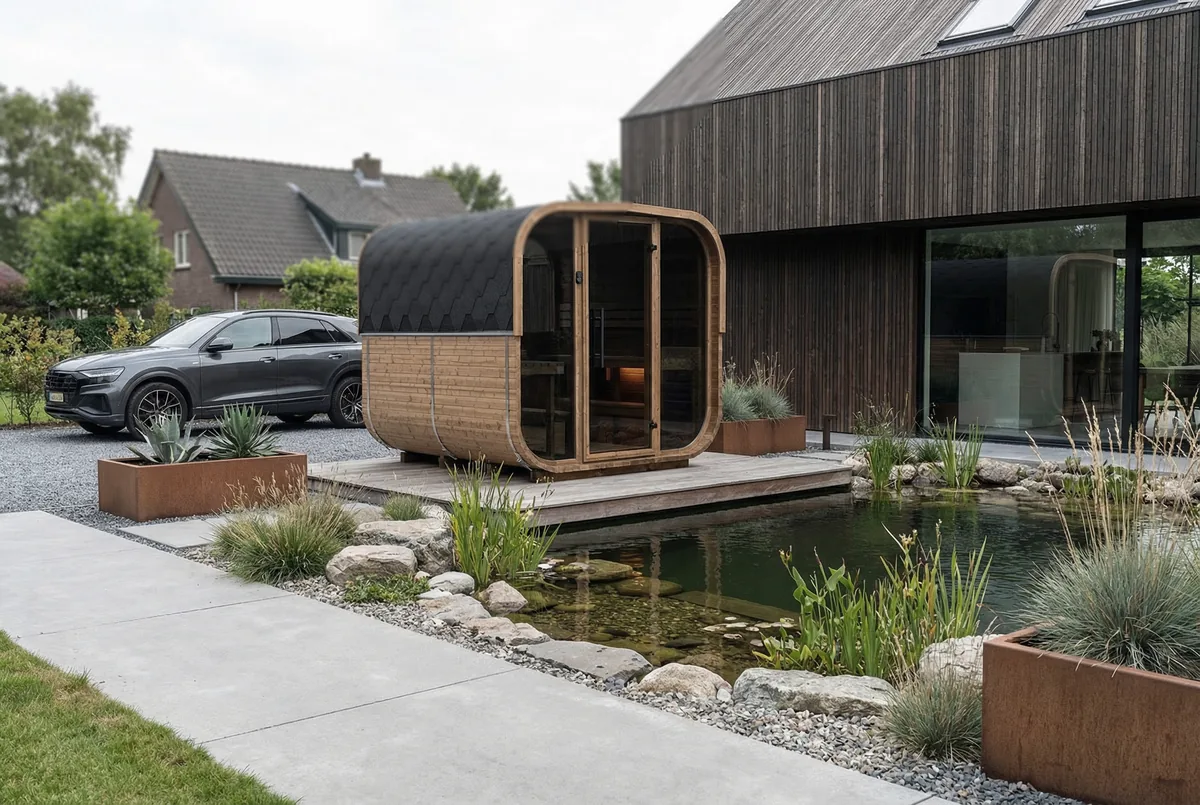 Quadra XL udendørs sauna med mere plads - billede 4