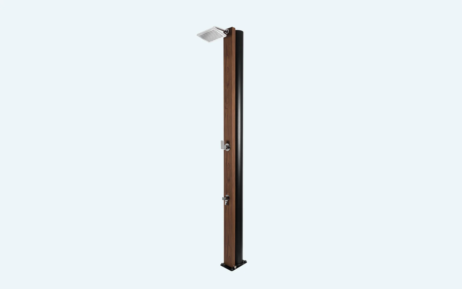 Natur Teak solbruser med fodskyl